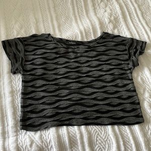 Eclipse black and grey crop top